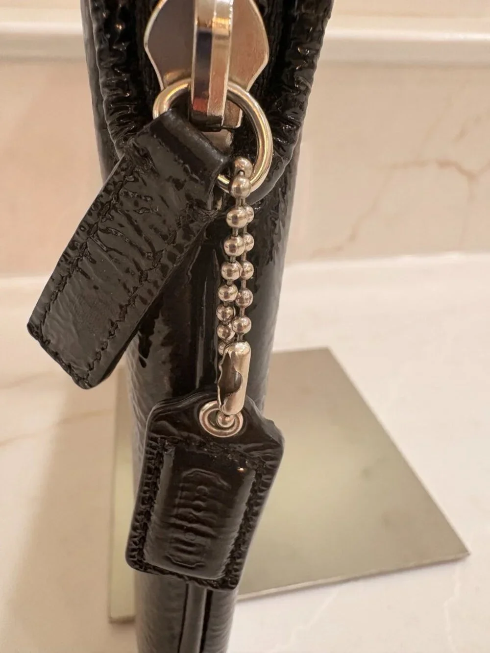 Coach Black Patent Leather IPad/Tablet Sleeve